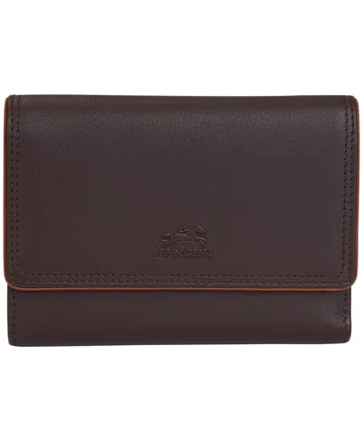 Mancini Women's Sonoma Rfid Secure Clutch Wallet In Brown
