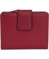 Mancini Women's Sonoma Rfid Secure Clutch Wallet In Red