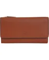 Mancini Women's Sonoma Rfid Secure Clutch Wallet In Tan
