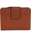Mancini Women's Sonoma Rfid Secure Clutch Wallet In Tan
