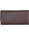 Mancini Women's Sonoma Rfid Secure Quad Fold Wallet In Brown