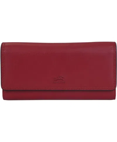 Mancini Women's Sonoma Rfid Secure Quad Fold Wallet In Red