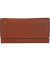 Mancini Women's Sonoma Rfid Secure Quad Fold Wallet In Tan