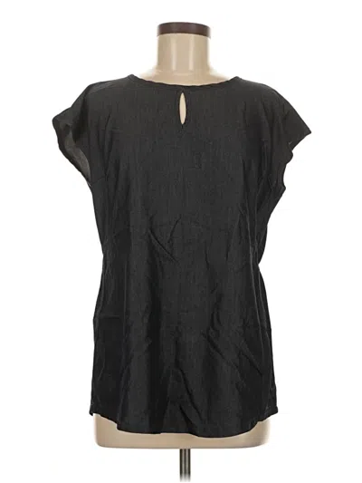 Pre-owned Mandala Short Sleeve Blouse In Black