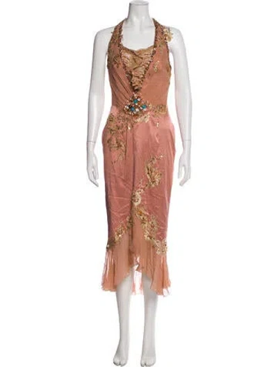 Pre-owned Mandalay Halterneck Long Dress
