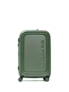 Mandarina Duck Embossed Logo Suitcase In Green
