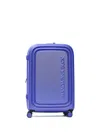 Mandarina Duck Embossed Logo Suitcase In Purple
