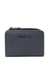 Mandarina Duck Logo-lettering Leather Wallet In Black