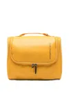 Mandarina Duck Logo-print Wash Bag In Orange