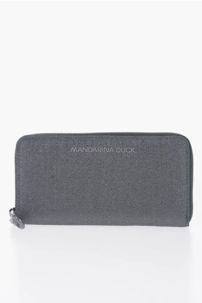 Mandarina Duck Lurex Md20 Lux Continental Wallet With Zip Closure In Grey