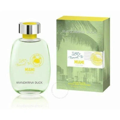 Mandarina Duck Men's Let's Travel To Miami For Man Edt 3.4 oz Fragrances 8058045421436 In White