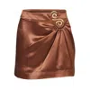 Mandasen Women's Brown / Gold Kai Mocha Skirt In Brown/gold
