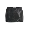 Mandasen Women's Cedar Sequins Low Rise Mini Skirt Silver In Silver