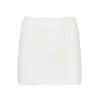 Mandasen Women's White Amber Knit Skirt Ivory In White