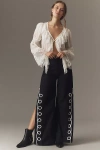 Mandinga Merlot High-rise Pants In Black
