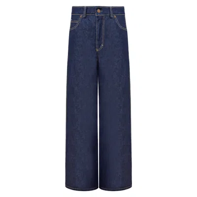 Mandragora Blue Wide Leg Jeans Arney Dark Navy