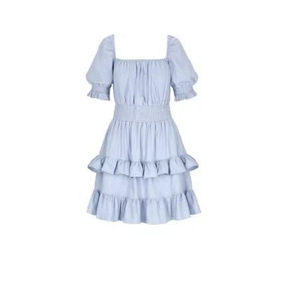 Mandragora Women's Baby Blue Dress With Ruffles - Lolipop
