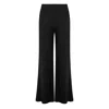 Mandragora Women's Black Knit Pants With A Straight Leg And High Waist Made Of Viscose – Ivy