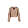 Mandragora Women's Brown / Neutrals Cable Knit Cotton Sweater In Caramel - Bonnie In Brown