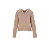 Mandragora Women's Brown / Neutrals Cappuccino Comfy Hooded Cotton Sweatshirt In Brown