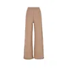 Mandragora Women's Brown / Neutrals Cotton Trousers With Straight Legs In Cappuccino – Comfy In Brown