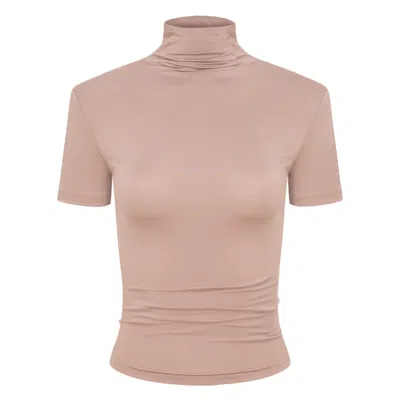 Mandragora Women's Brown Turtleneck Ablo Cappuccino