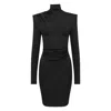 Mandragora Women's Dress With A Fitted Cut And A Subtle Turtleneck Soreen Black In Black