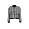 Mandragora Women's Grey / Black Ira Wool Bomber Jacket In Grey Patterns In Grey/black
