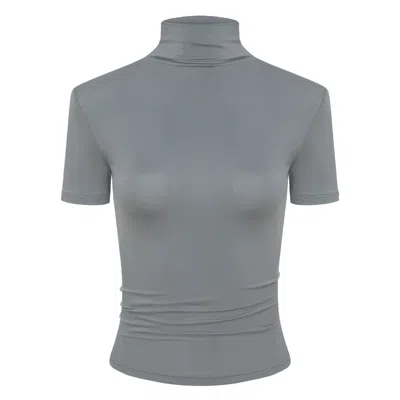 Mandragora Women's Grey Turtleneck Ablo Khaki In Gray