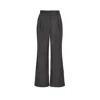 Mandragora Women's Grey Woolen Trousers With Straight Legs And Pleats In Steel Gray – Klaro In Grey