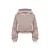 Mandragora Women's Neutrals / Brown Cotton Beige Sweatshirt With Jacquard Detailing - Lantre In Brown