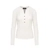 Mandragora Women's Neutrals Ecru Ribbed Knit Long-sleeve In Beige
