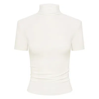 Mandragora Women's Neutrals Turtleneck Ablo Buttermilk In White