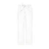 Mandragora Women's Neutrals / White Remo– Ecru Straight-leg Cotton Cropped Trousers In White