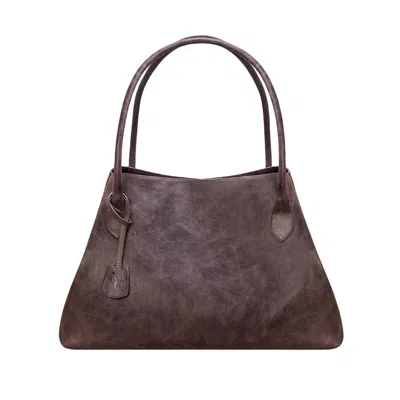 Mandragora Women's Oversized Leather Bag Ande Brown