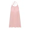 Mandragora Women's Pink / Purple Pink Summer Dress With Open Back In Viscose And Linen– Sola