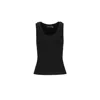 Mandragora Women's Ribbed Cotton Black Tank Top Caro In Black