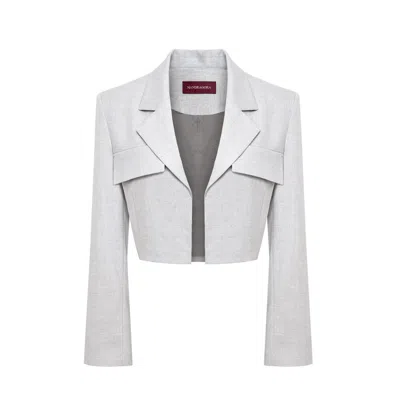 Mandragora Women's Theo Grey Blazer In Pink
