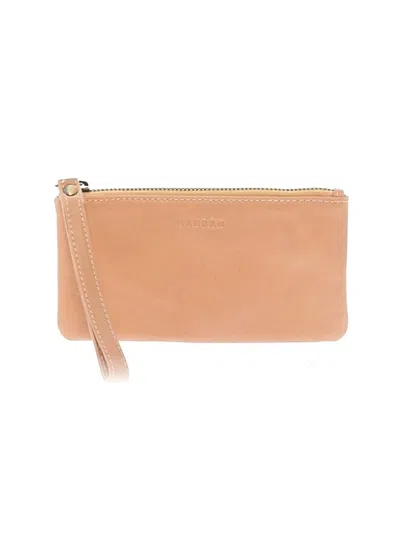 Pre-owned Mandrn Wristlet In Tan