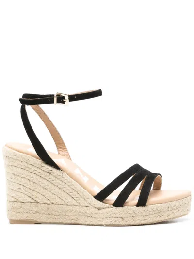 Manebi 100mm Hamptons Espadrilles In Black