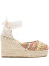 Manebi 100mm Woven Raffia Espadrilles In 中性色