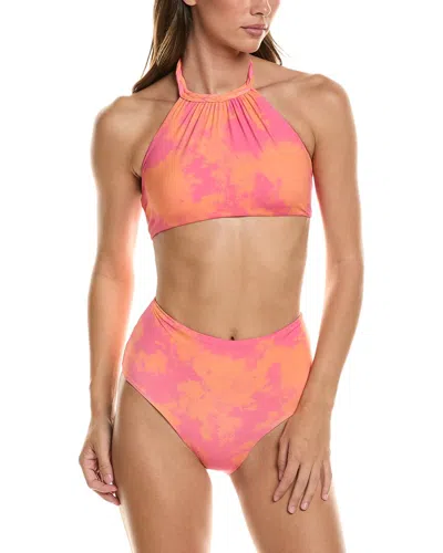 Manebi 2pc Braided Halter Neck Bikini Set In Orange