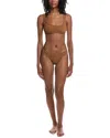 Manebi 2pc Bralette Bikini Set In Brown