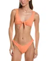 Manebi 2pc Knot Front Bikini In Orange