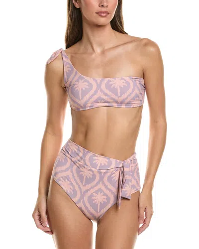 MANEBI MANEBI 2PC TIE-UP ONE-SHOULDER BIKINI SET