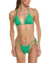 Manebi 2pc Triangle Bikini Set In Green
