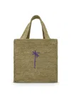 MANEBI MANEBÍ WOVEN STRAW SHOPPING BAG WITH PALM EMBROIDERY