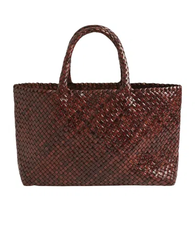 Manebi Bali Woven Tote Bag In Brown