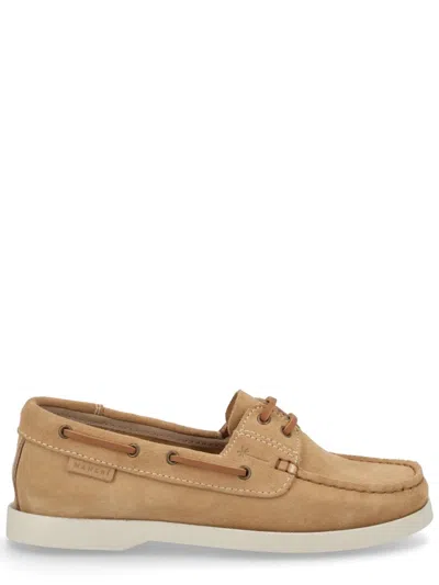 Manebi Beige Cow Leather Loafers In Multi