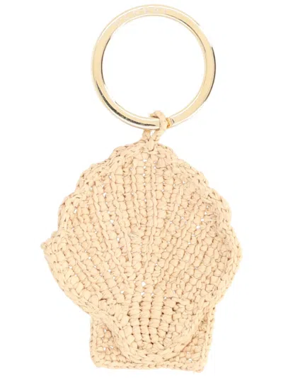 Manebi Beige Portachiavi Solid Key Holder In Brown